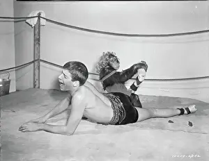 Jerry Lewis Getting his Foot Twisted by Pierre the Chimpanzee