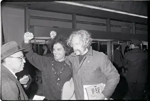 Jerry Rubin and Stewert Albert Fists Raised