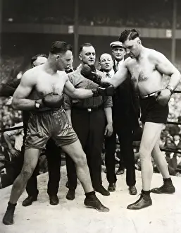 Champion Prints: Jess Willard & Floyd Johnson In Ring;Fig