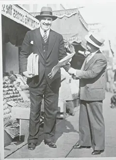 Jess Willard Selling Newspapers