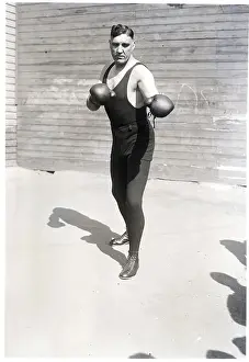 Heavyweight Prints: Jess Willard Strikes Fighting Pose