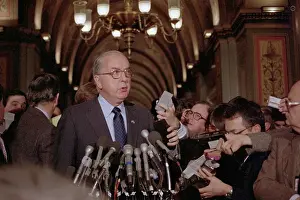 Jesse Helms Addressing the Press