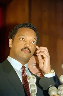 Jesse Jackson Addressing the Media