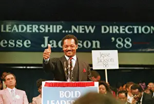 Thumbs Up Prints: Jesse Jackson Giving Thumbs Up
