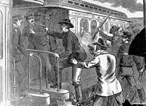 Jesse James Robbing a Train