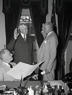 Stanley Reed Prints: Jesse Jones Taking Oath of Office