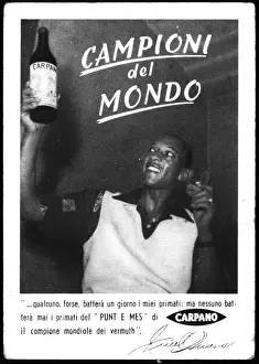 Postcard Prints: Jesse Owens Promotes Carpano Vermouth