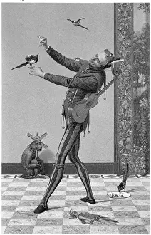 Jester Prints: Jester Offering Cherry To Bird