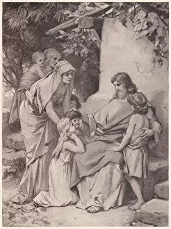 World Religion Gallery: Jesus and the children, photogravure, published in 1886
