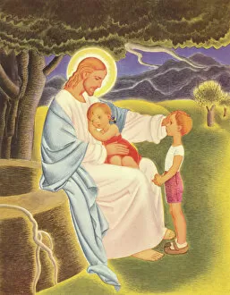 Images Dated 10th April 2013: Jesus Comforting Children