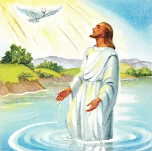 Images Dated 29th September 2003: Jesus and the dove