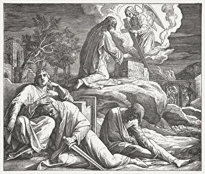 Images Dated 18th July 2018: Jesus in the Garden of Gethsemane, wood engraving, published 1890