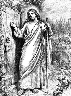 Images Dated 23rd July 2017: Jesus knocking at the door
