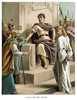 Images Dated 15th October 2013: Jesus before Pontius Pilate