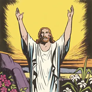 Miracle Prints: Jesus Raising His Arms
