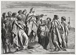 Images Dated 25th September 2017: Jesus Sends Out the Twelve Apostles (Matthew 10), published 1886