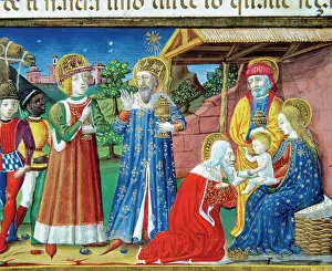 Prints of Jesus is shown to the Three Kings, Codex of Predis (1476), Royal Library, Turin, Italy. (Photo by Prisma/UIG/Getty Images) Celebrate the Season: A Curated Collection of Christmas Art: Jesus is shown to the Three Kings