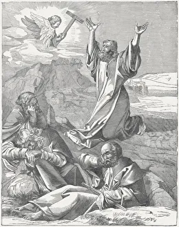 Images Dated 4th June 2012: Jesus and the sleeping disciples in Gethsemane, Albrecht DAOErer