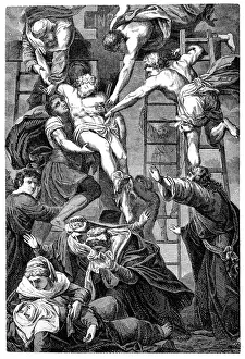 Place Of Burial Prints: Jesus taken down from the Cross
