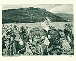 Images Dated 13th September 2018: Jesus teaching the multitude
