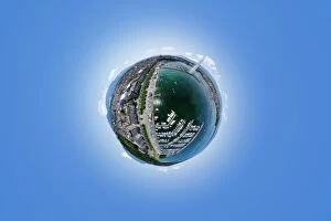 GlobalVision Communication Gallery: Jet d Eau Geneva in 360A' Aerial Perspective