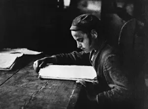 Poland Prints: Jewish Boy Studying