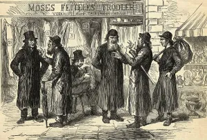 Vienna Prints: Jewish Citizens Conversing on Street