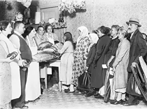 New Years Eve Prints: Jewish People Give Out Food