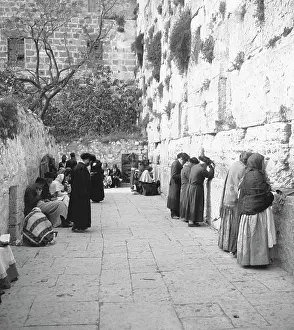 Traditional Style Prints: Jewish People at the Western Wall