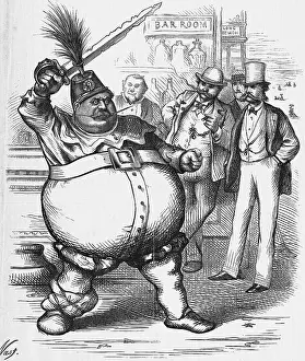 J.F. as Falstaff Newspaper Illustration by Thomas Nast