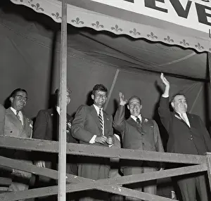 Springfield Prints: JFK and Stevenson on Campaign Platform