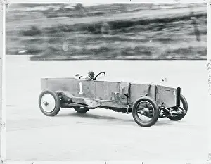 Brooklands Prints: J.G. Parry-Thomas Driving His Race Car