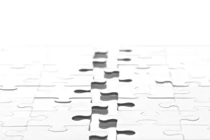 Out Of Focus Prints: Jigsaw puzzle with gaps in the middle