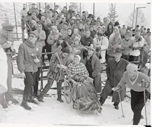 Jill Kinmont Viewing Winter Games in Wheelchair