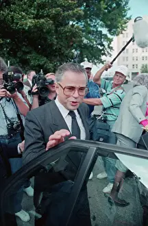 Jim Bakker Entering Automobile Leaving Court