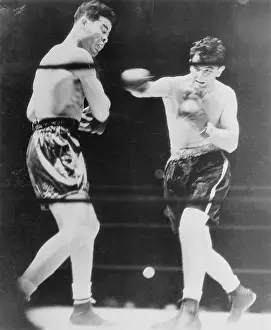 Braddock Prints: Jim Braddock Boxing Against Joe Louis