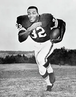 Jim Brown Running with Football