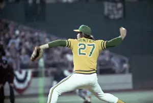 All Star Prints: Jim Catfish Hunter Pitching in Game