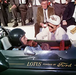 Jim Clark Speaking to Crew Member
