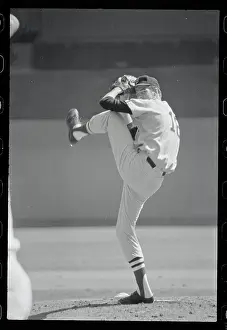 Jim Lonborg Delivering a Pitch