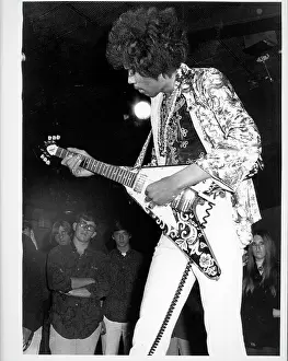 Jimi Hendrix With A Flying V