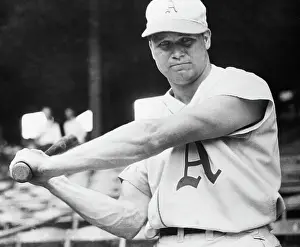 Batting Prints: Jimmie Foxx Swinging Baseball Bat