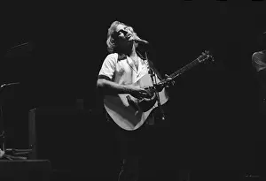 Microphones Prints: Jimmy Buffett On Stage