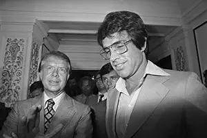 Partygoer Prints: Jimmy Carter and Actor Warren Beatty