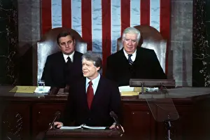Tip Oneill Prints: Jimmy Carter Addressing Congress