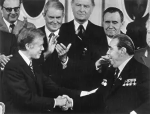 Russian Prints: Jimmy Carter and Leonid Brezhnev at Salt II Signing