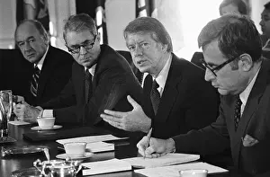 1970s Prints: Jimmy Carter Meeting with His Cabinet