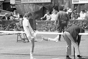 Jimmy Connors Pretending to Kick a Linesman