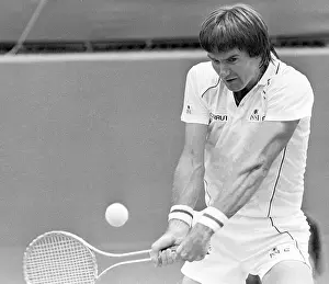 Jimmy Connors Prints: Jimmy Connors at Tennis Exhibition Match