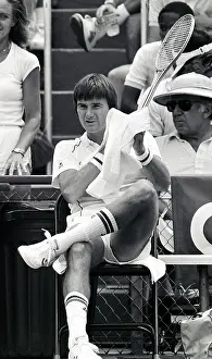 Jimmy Connors Prints: Jimmy Connors at Tennis Exhibition Match
